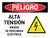 Peligro - Riesgo de Descarga Eléctrica de Alto Voltaje con Gráfico Horizontal - Wall Sign