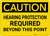 Caution: Hearing Protection Required Beyond This Point Warning - Wall Sign