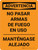 Advertencia - No Pagar Armas de fuego en uso Manténgase Alejado Vertical - Wall Sign