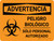 Advertencia - Peligro Biológico - Sólo Personal Autorizado Horizontal - Wall Sign