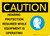 Caution: Hearing Protection While Equipment Operating with Graphic - Wall Sign