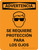 Advertencia - Se Requiere Protección para los Ojos con Icono Vertical - Wall Sign