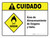Cuidado - Área de Almacenamiento de Oxígeno y Helio ANSI Horizontal - Wall Sign