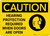 Caution: Hearing Protection Required When Doors Open - Wall Sign