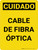 Cuidado - Cable Eléctrico de Fibra Óptica Vertical - Wall Sign