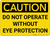 Caution: PPE Do Not Operate Without Eye Protection - Wall Sign
