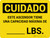 Cuidado - Este Ascensor Tiene una Capacidad Máxima de Lbs Horizontal - Wall Sign