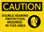 Caution: PPE Double Hearing Protection Required in This Area - Wall Sign
