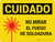 Cuidado - No Mire el Fuego de Soldadura Horizontal con Icono - Wall Sign