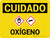 Cuidado - Oxígeno Horizontal con Icono - Wall Sign