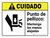 Cuidado - Punto de Pellizco Mantenga las Manos Alejadas con Icono ANSI Horizontal - Wall Sign