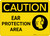 Caution: PPE Ear Protection Area With Graphic - Wall Sign