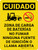 Cuidado - Zona de Carga de Baterías Montacargas No fumar Llama Abierta Vertical - Wall Sign