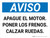 Aviso - Apagar el Motor Poner los Frenos Calzar las Ruedas Horizontal - Wall Sign