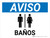 Aviso - Baños Horizontal con Icono - Wall Sign