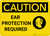 Caution: PPE Ear Protection Required with Graphic - Wall Sign