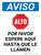 Aviso - Deténgase, Por Favor, Espere Aquí Hasta que le Llamen con Icono Vertical - Wall Sign