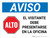 Aviso - El Visitante Debe Presentarse en la Oficina con Gráfico Horizontal - Wall Sign