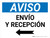 Aviso - Envío y Recepción con Flecha a la Izquierda - Wall Sign