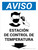Aviso - Estación de Control de Temperatura Abajo con Icono Vertical - Wall Sign