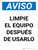 Aviso - Limpie el Equipo Después de Usarlo Vertical - Wall Sign