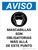 Aviso - Más Allá de este Punto se Requieren Máscaras con Icono Vertical - Wall Sign