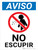 Aviso - No Escupir con Icono - Wall Sign