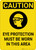 Caution: PPE Eye Protection must be Worn in Area Vertical with Graphic - Wall Sign