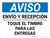 Aviso - Timbre de Envío y Recepción Para Entregas Horizontal - Wall Sign