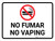 Prohibido fumar No Vaping Horizontal - Wall Sign