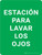 Estación de Lavado de Ojos Vertical Sin Icono - Wall Sign
