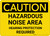 Caution: PPE Hazardous Noise Area Hearing Protection Required - Wall Sign