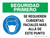 Seguridad Primero - Se Requiere Cubrirse la Cara Más Allá de este Punto con Icono Horizontal - Wall Sign