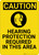 Caution: PPE Hearing Protection Required in This Vertical with Graphic - Wall Sign