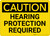 Caution: PPE Hearing Protection Required OSHA - Wall Sign