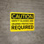 Caution: PPE Safety Glasses and Hearing Protection Required - Wall Sign