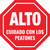 Alto - Cuidado con los Peatones - Floor Sign