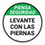 Piensa Seguridad - Levante con las Piernas Redondo Circular - Floor Sign