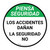 Piensa Seguridad - Los Accidentes Dañan la Seguridad No Redondo Circular - Floor Sign