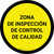 Zona de Inspección de Control de Calidad Amarillo Circular - Floor Sign