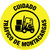 Cuidado - Tráfico de Montacargas (Amarillo) Circular - Floor Sign