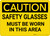 Caution: PPE Safety Glasses Must Be Worn in This Area - Wall Sign