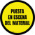Puesta en Escena del Material (Amarillo) Circular - Floor Sign