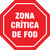 Zona Crítica de FOD (Señal de Stop) Circular - Floor Sign