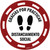 Gracias por Practicar Distanciamiento Social - Casino Red Circular - Floor Sign