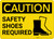 Caution: PPE Safety Shoes Required With Graphic - Wall Sign