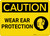 Caution: PPE Wear Ear Protection With Graphic - Wall Sign