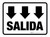 Flechas de Salida Hacia Abajo Rectangular - Floor Sign