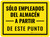 Sólo Empleados del Almacén a Partir de Este Punto Rectangular - Floor Sign