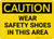Caution: PPE Wear Safety Shoes in This Area - Wall Sign